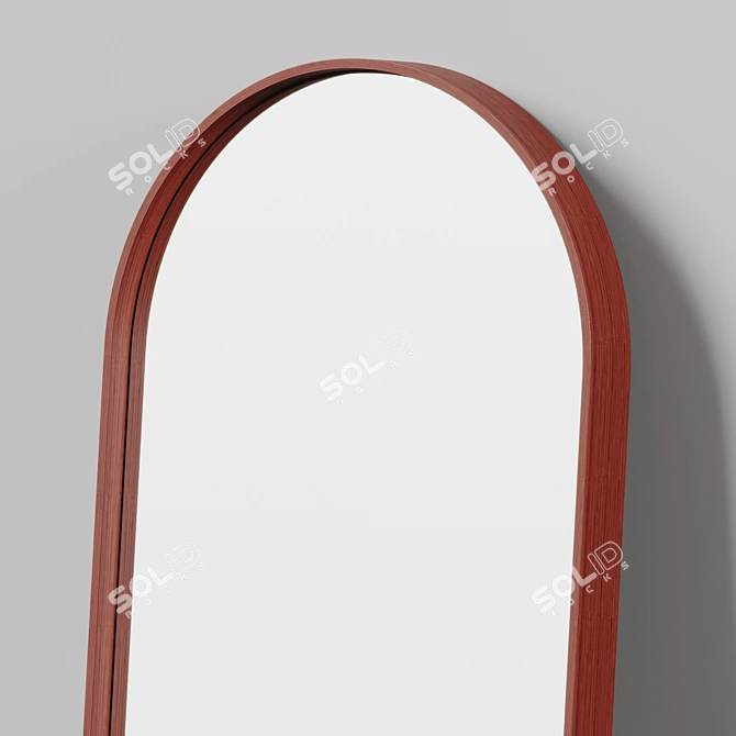 Organic Nordic Design Floor Mirror 3D model image 3