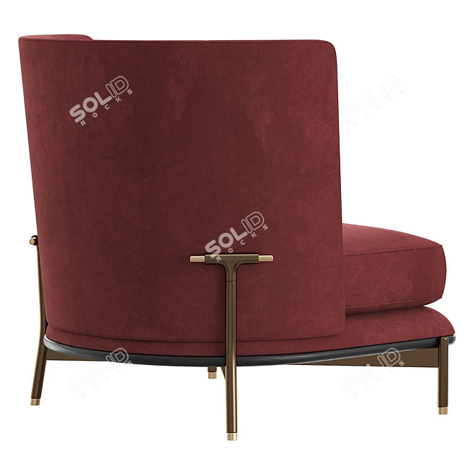 6 Color Options Modern Armchair 3D model image 3