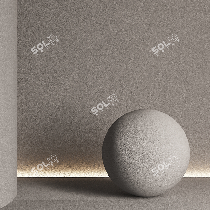 Seamless Texture Concrete Paint Set 3D model image 2