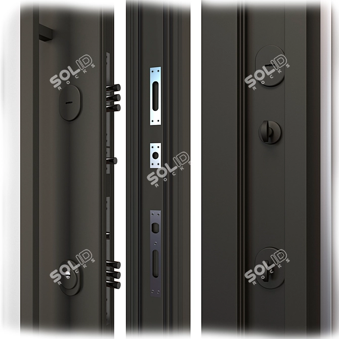 Nova 020 Aluminum Entry Door 3D model image 2