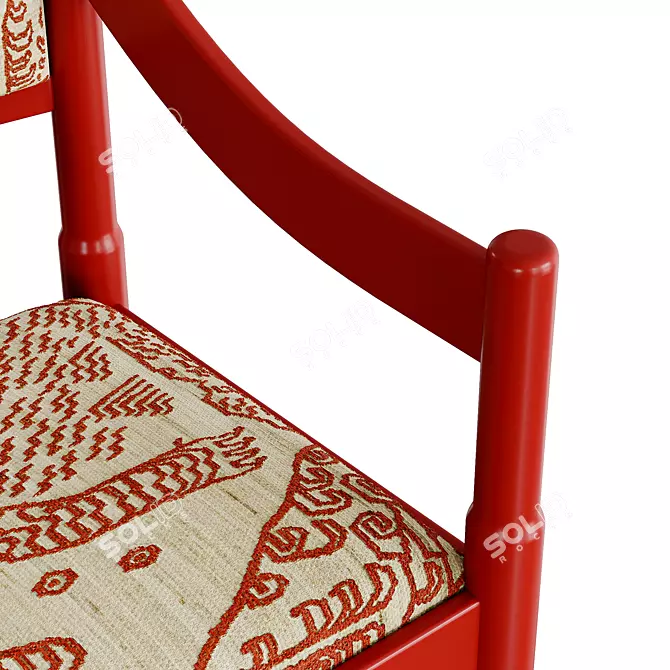 Vintage 60's Carimate Chair 3D model image 3