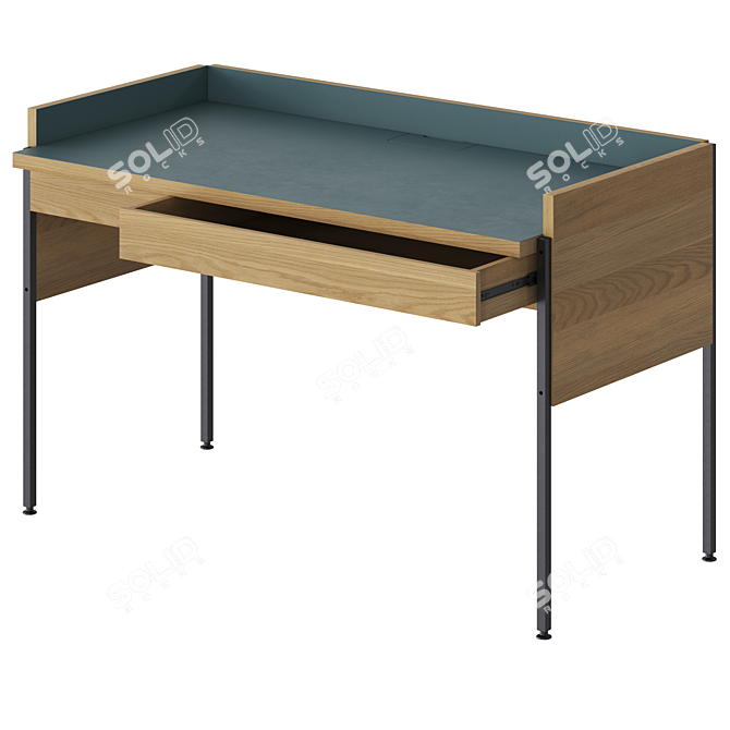 Sleek Bludot Tabloid Desk 3D model image 1
