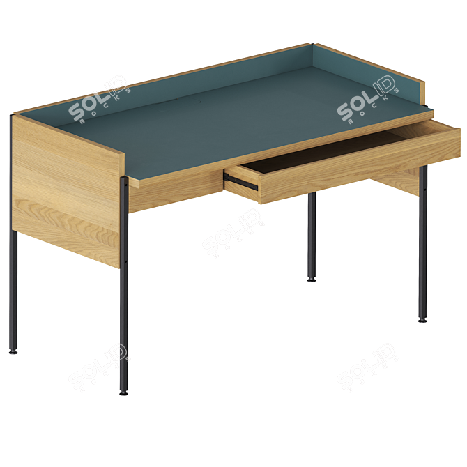 Sleek Bludot Tabloid Desk 3D model image 2
