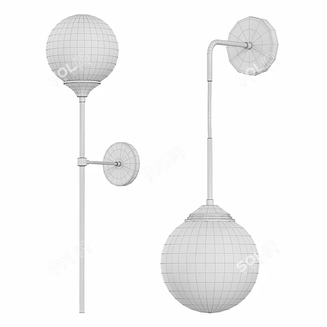 Nordic Sconce Light Fixture 3D model image 2