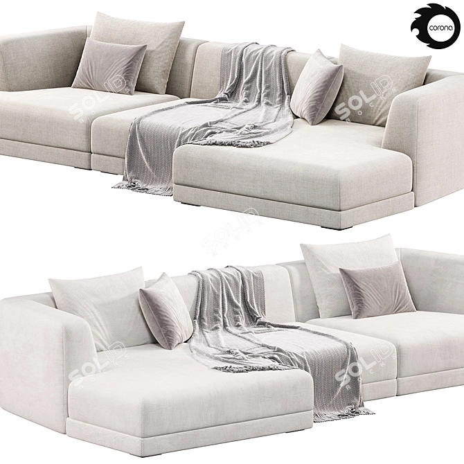 Sophisticated DE PADOVA ALBERESE Sofa 3D model image 3