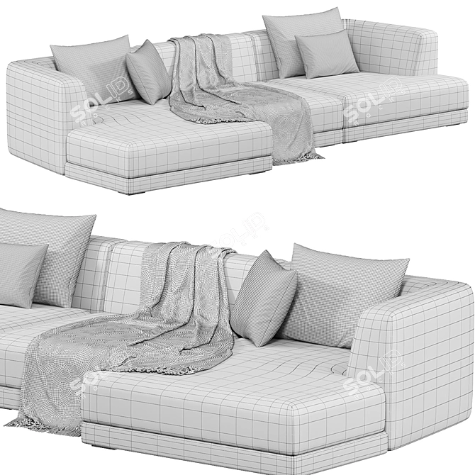 Sophisticated DE PADOVA ALBERESE Sofa 3D model image 4