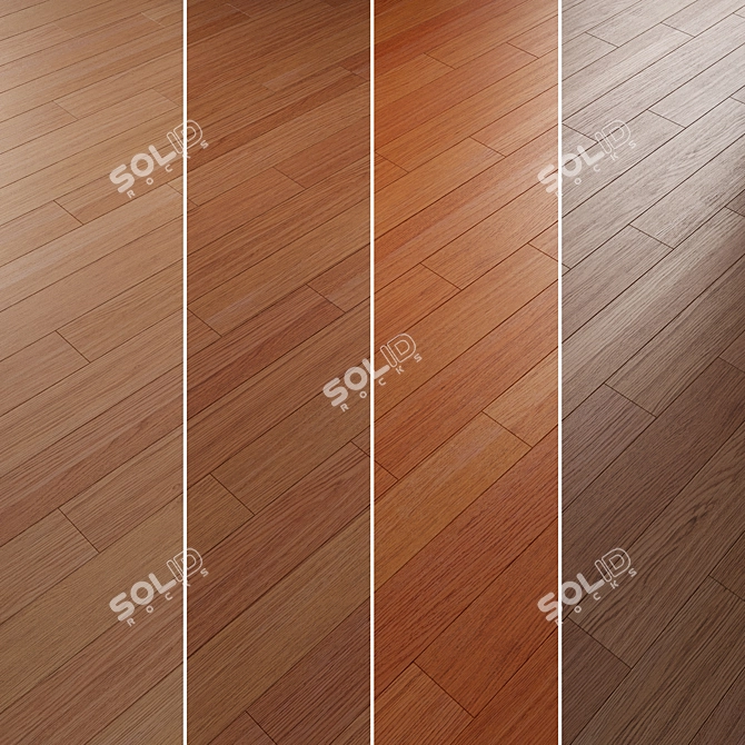 Oak Parquet Flooring Collection 3D model image 5