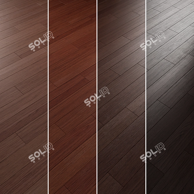 Oak Parquet Flooring Collection 3D model image 6