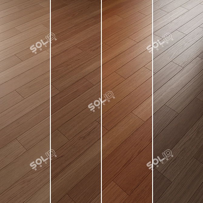 Oak Parquet Flooring Collection 3D model image 5