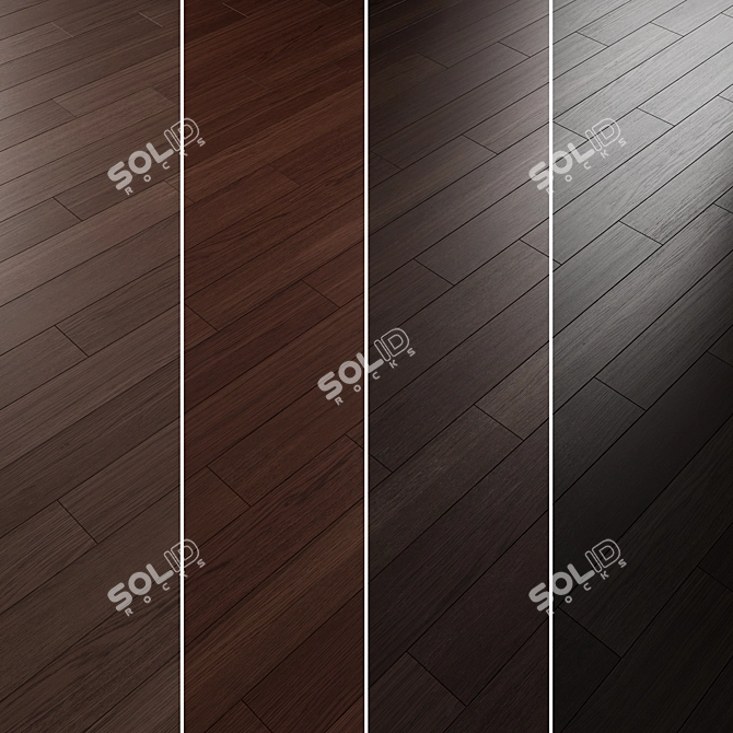 Oak Parquet Flooring Collection 3D model image 6