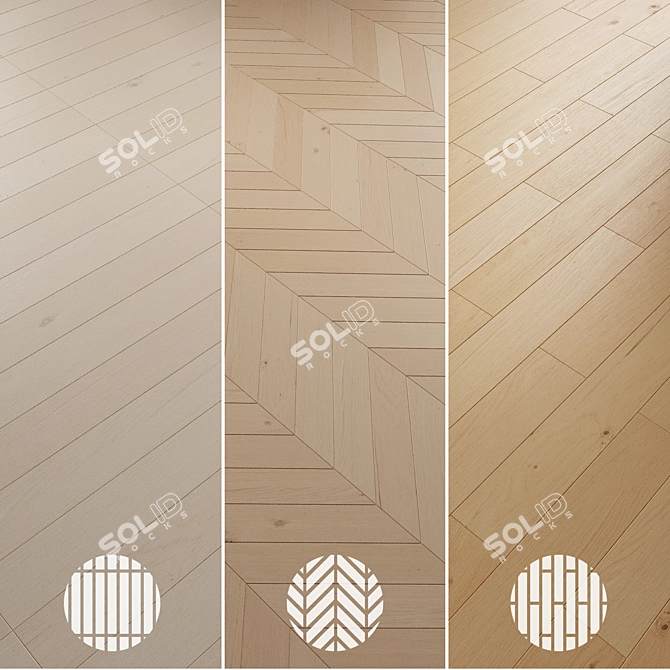 Oak Parquet 080 Collection 3D model image 2