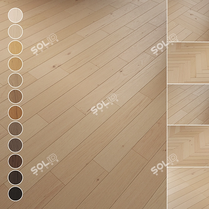 Oak Parquet 080 Collection 3D model image 8