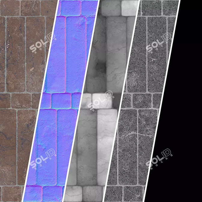 4k Seamless Stone Wall Materials 3D model image 4