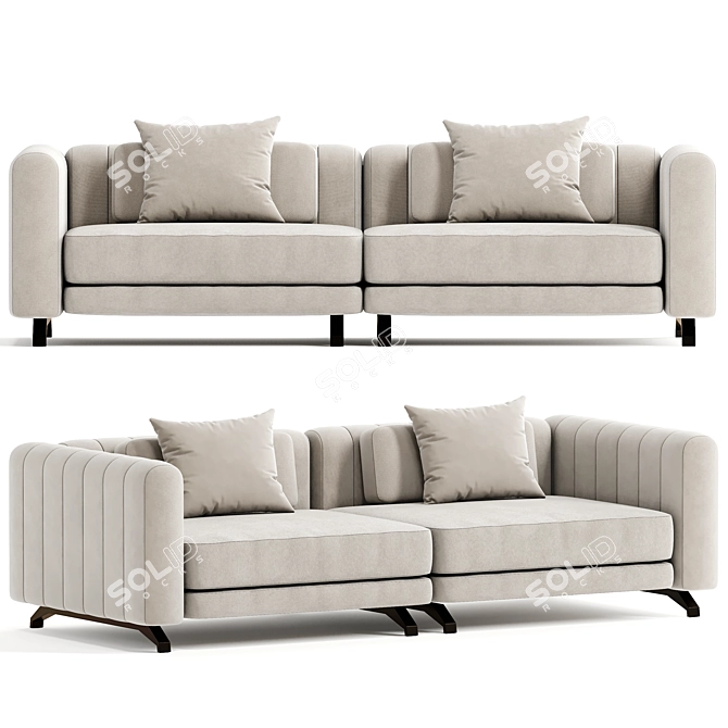 Modern Luxury Berlin Sofa 3D model image 1