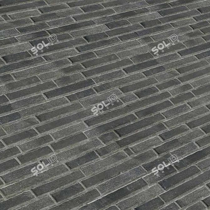 Durable Long Brick Texture Set 3D model image 3