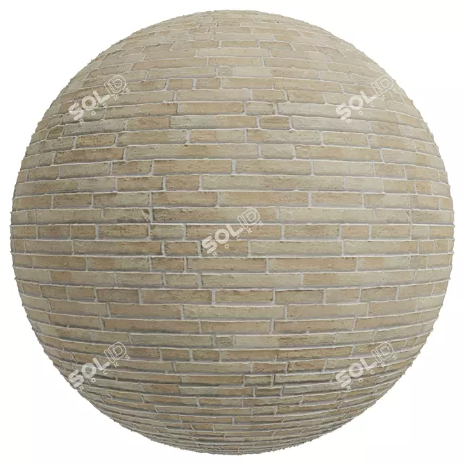 Durable Long Brick Texture Set 3D model image 6