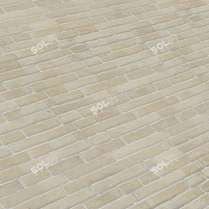 Durable Long Brick Texture Set 3D model image 7