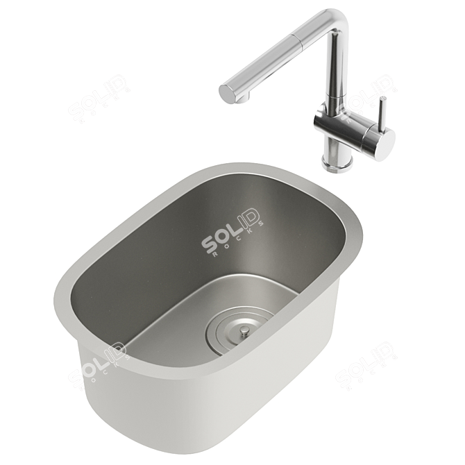 Ruvati Parmi Stainless Steel Sink 3D model image 1