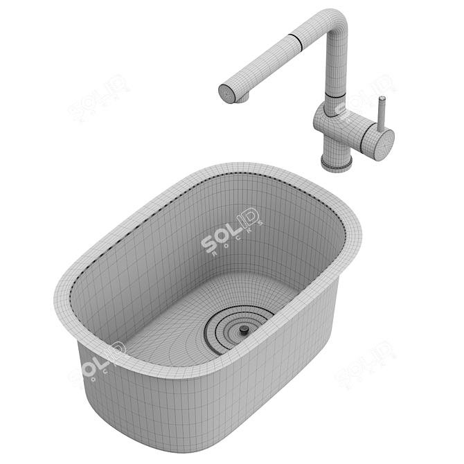 Ruvati Parmi Stainless Steel Sink 3D model image 7