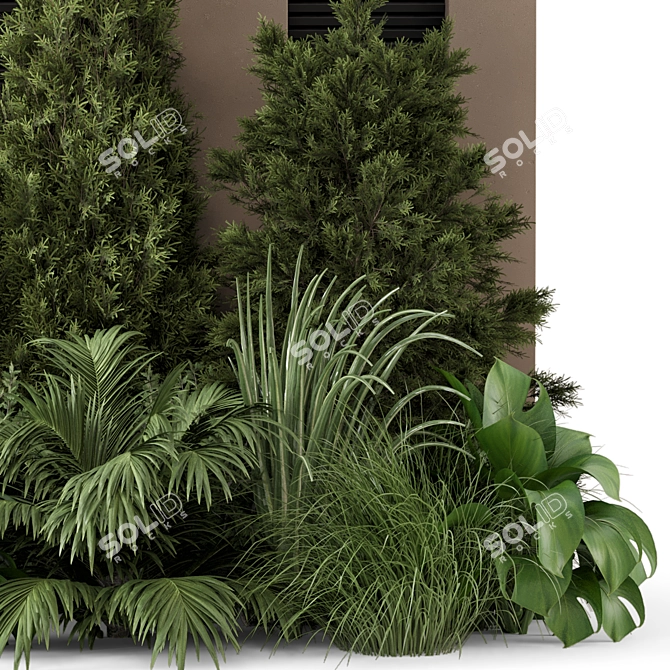  Outdoor Plants Bush Set 1405 3D model image 4