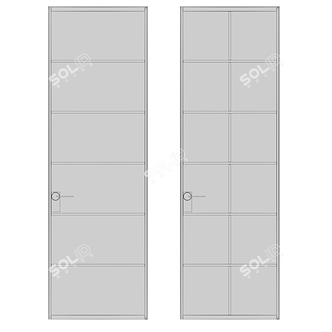 Modern Volhovec Doors Collection: ALPL040 3D model image 6