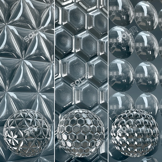 Crystal Clear Glass Materials 3D model image 6