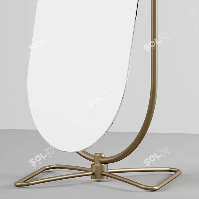 Rotating Full-Length Mirror Stand 3D model image 2