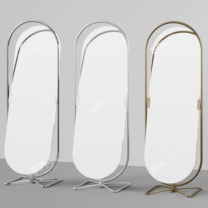 Rotating Full-Length Mirror Stand 3D model image 4