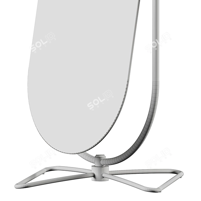Rotating Full-Length Mirror Stand 3D model image 5