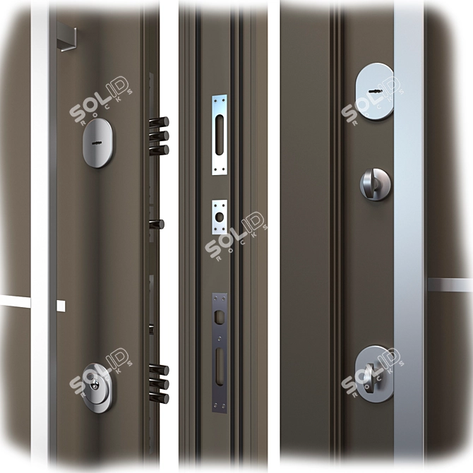 Aluminum Entry Door Nova_007 (WISNIOWSKI) 3D model image 2