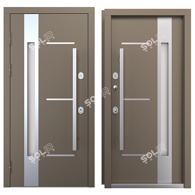 Aluminum Entry Door Nova_007 (WISNIOWSKI) 3D model image 3