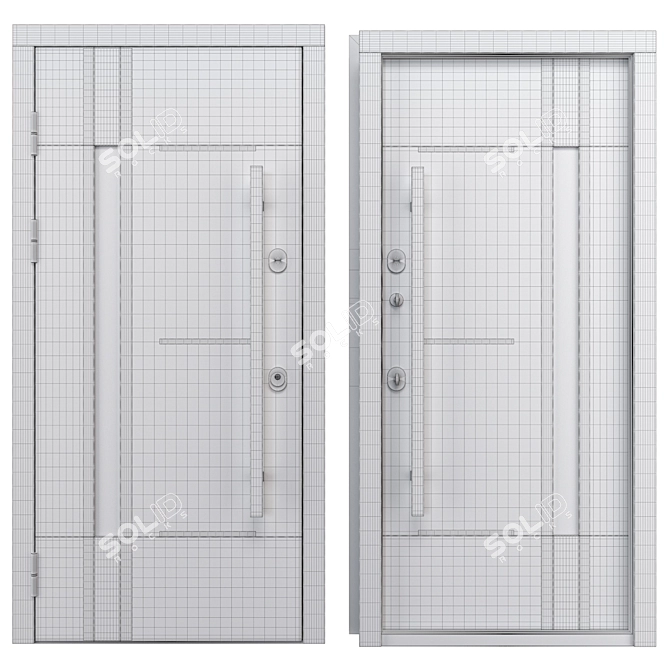 Aluminum Entry Door Nova_007 (WISNIOWSKI) 3D model image 4