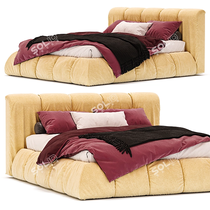 August Pafutto Bed AL-0004 3D model image 1