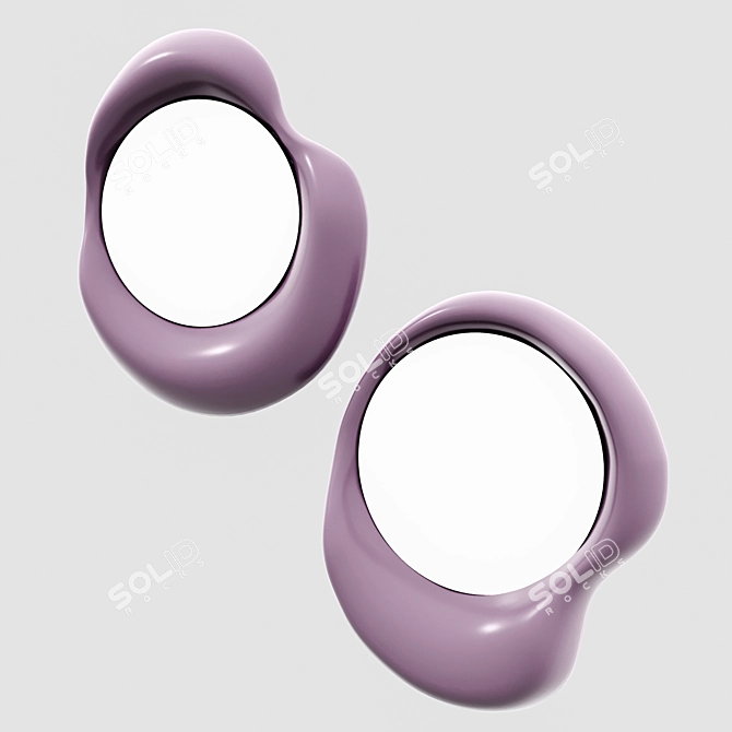 Italian Ceramic Ingres Mirror Set 3D model image 1