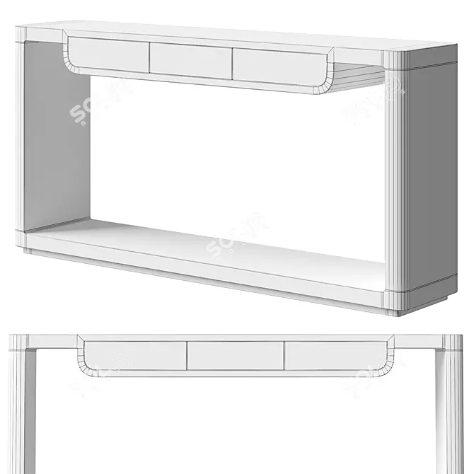 Elegant Theodore Alexander Console Table 3D model image 2