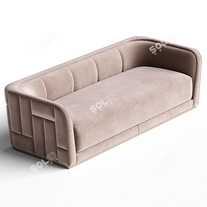 Stylish 4-Seater Phantom Sofa 3D model image 2