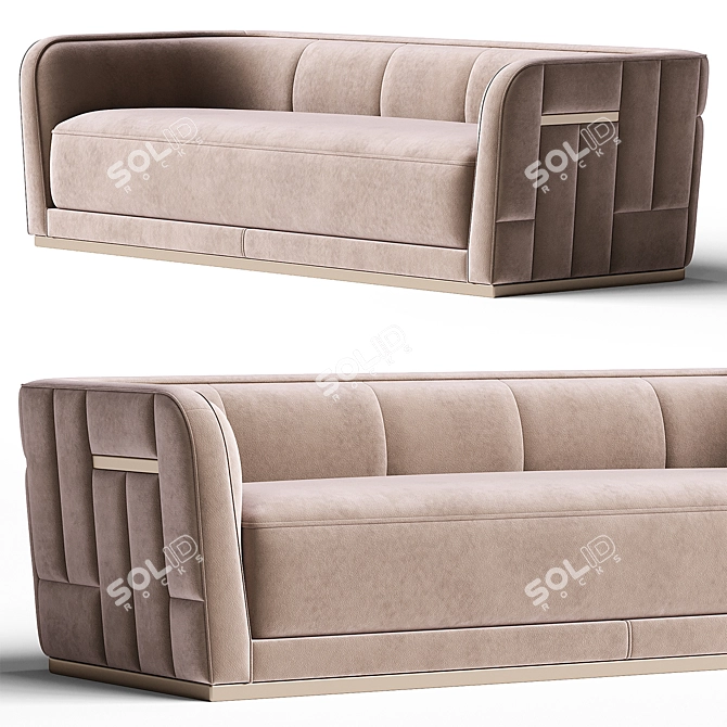 Stylish 4-Seater Phantom Sofa 3D model image 3