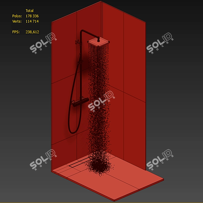 GAL SDSGL9 Shower Hotbath 3D model image 4
