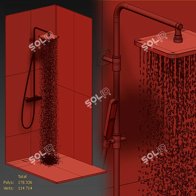 GAL SDSGL9 Shower Hotbath 3D model image 8
