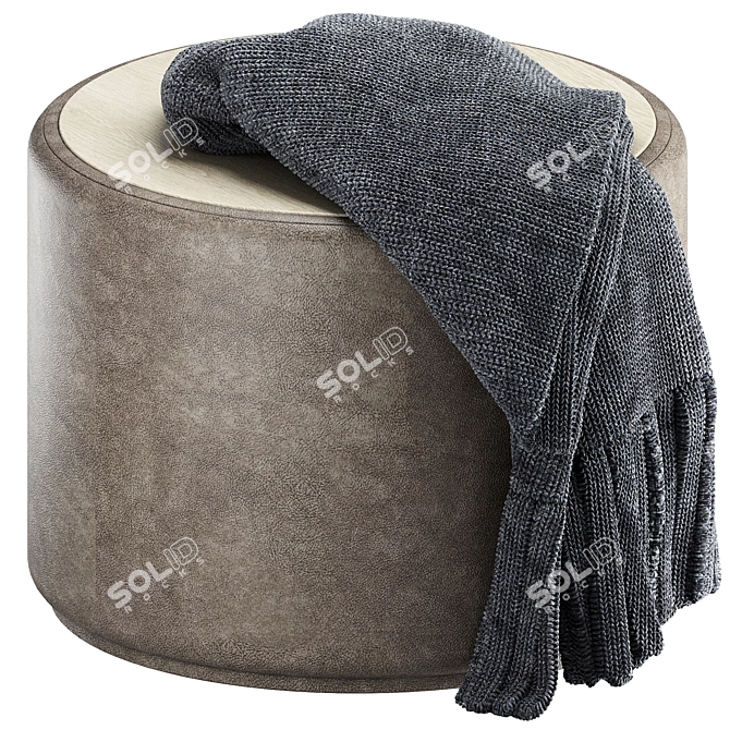 Luxury Pilar Ottoman for Home 3D model image 1