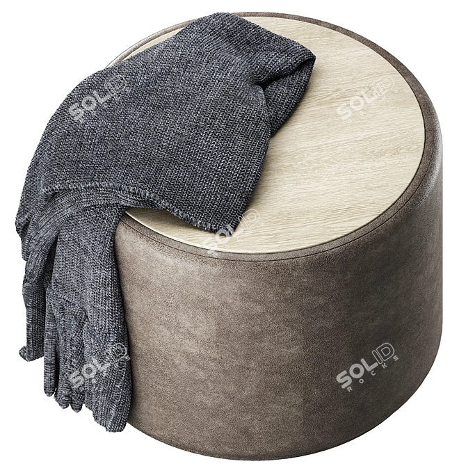 Luxury Pilar Ottoman for Home 3D model image 2