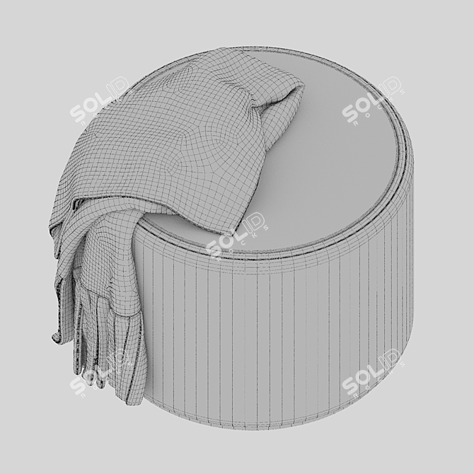 Luxury Pilar Ottoman for Home 3D model image 3