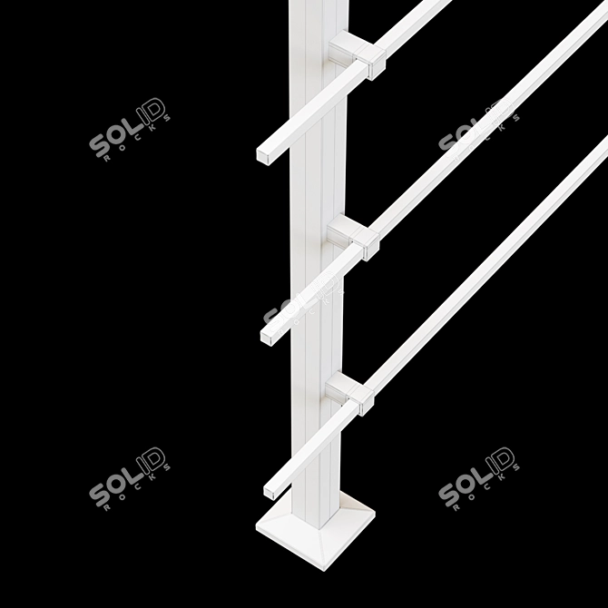 Stainless Steel Stair Railing Kit 3D model image 5