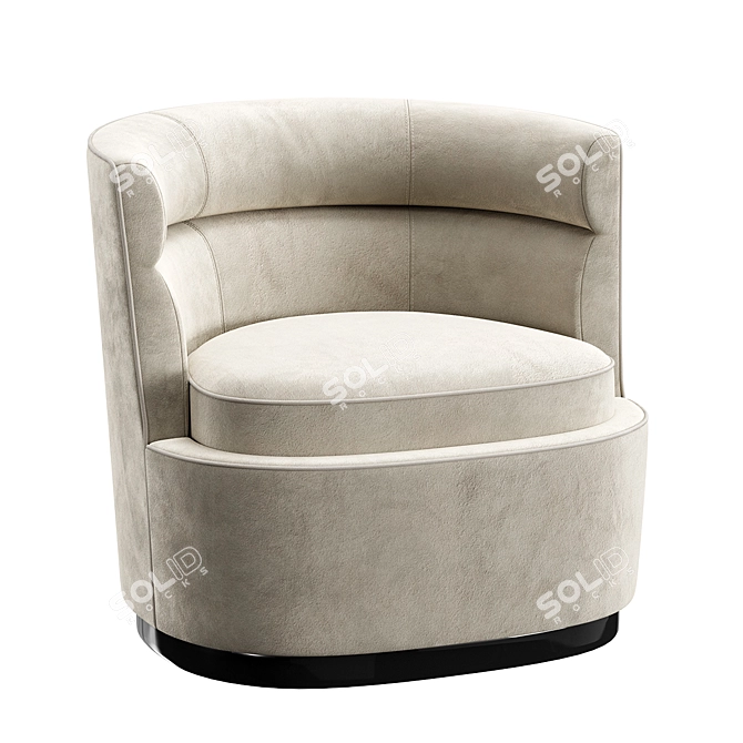 Beverly Sofaclub Armchair, 800x720x740 Dimensions 3D model image 1
