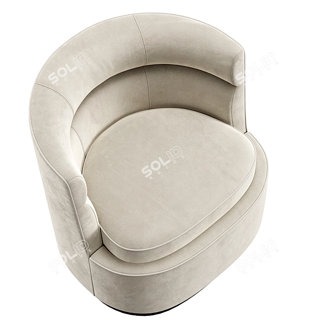 Beverly Sofaclub Armchair, 800x720x740 Dimensions 3D model image 3