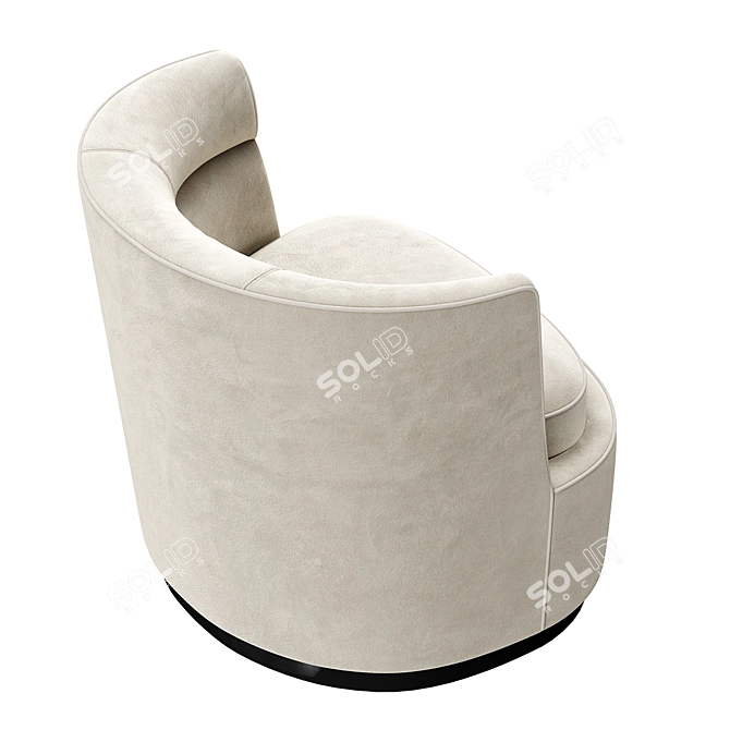 Beverly Sofaclub Armchair, 800x720x740 Dimensions 3D model image 4