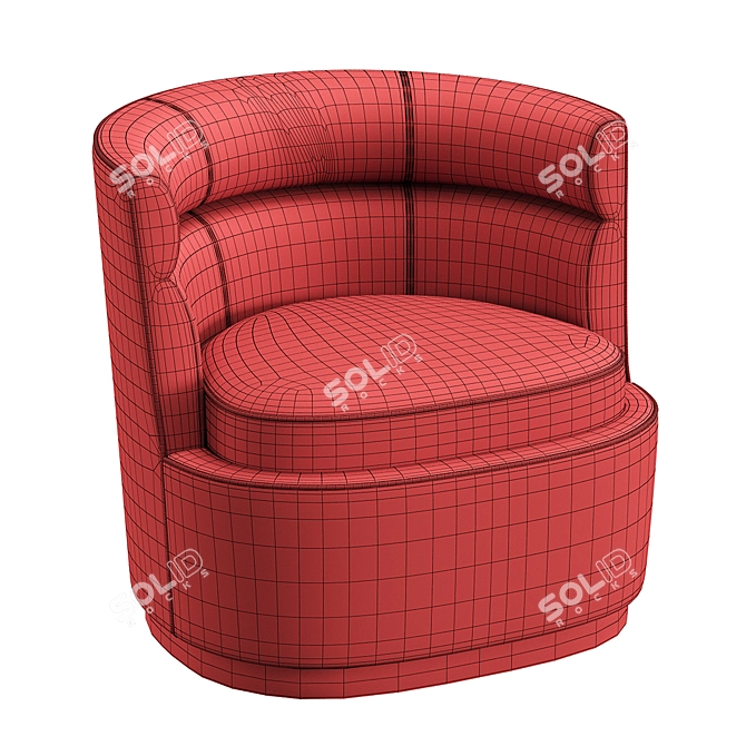 Beverly Sofaclub Armchair, 800x720x740 Dimensions 3D model image 5