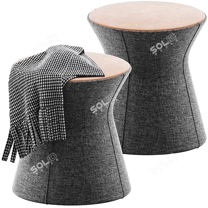 Modern Clessidra Pouf by Bonaldo 3D model image 1