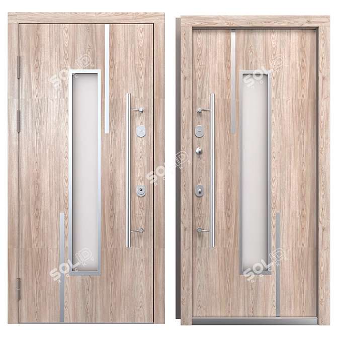 Aluminum Entry Door Nova_002 3D model image 3