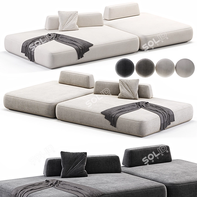 Modern BOCA TOMMY Sofa 2 3D model image 1